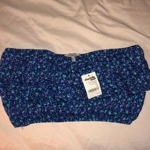 CHARLOTTE ROUSSE FLORAL BANDEAU TOP